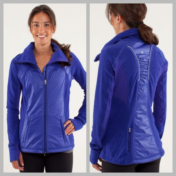 Lululemon Run Gust Buster Fleece Jacket Blue Size 4 - Picture 1 of 7